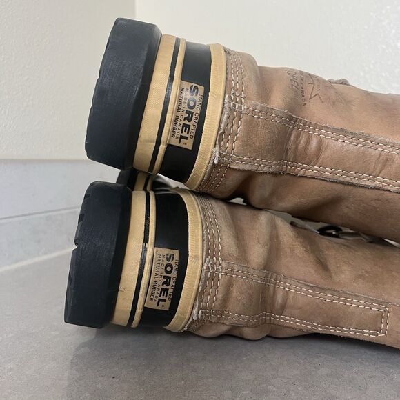 Sorrel Caribou Kaufman Mens 10 Made in Canada Waterproff Winter Snow Boots Wool - Picture 9 of 16